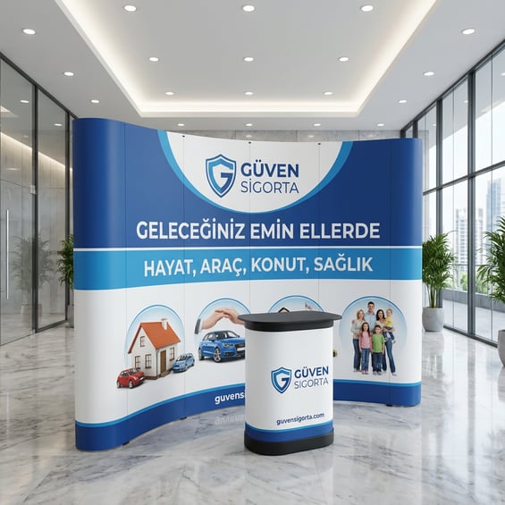 3x4 Modüler Örümcek Reklam Stand