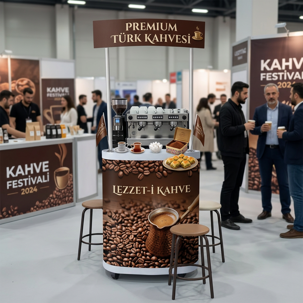 Kahve Oval Reklam Stand