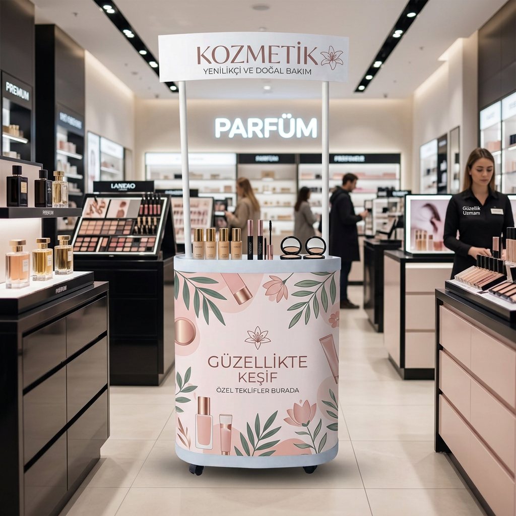Kozmetik Oval Reklam Stand