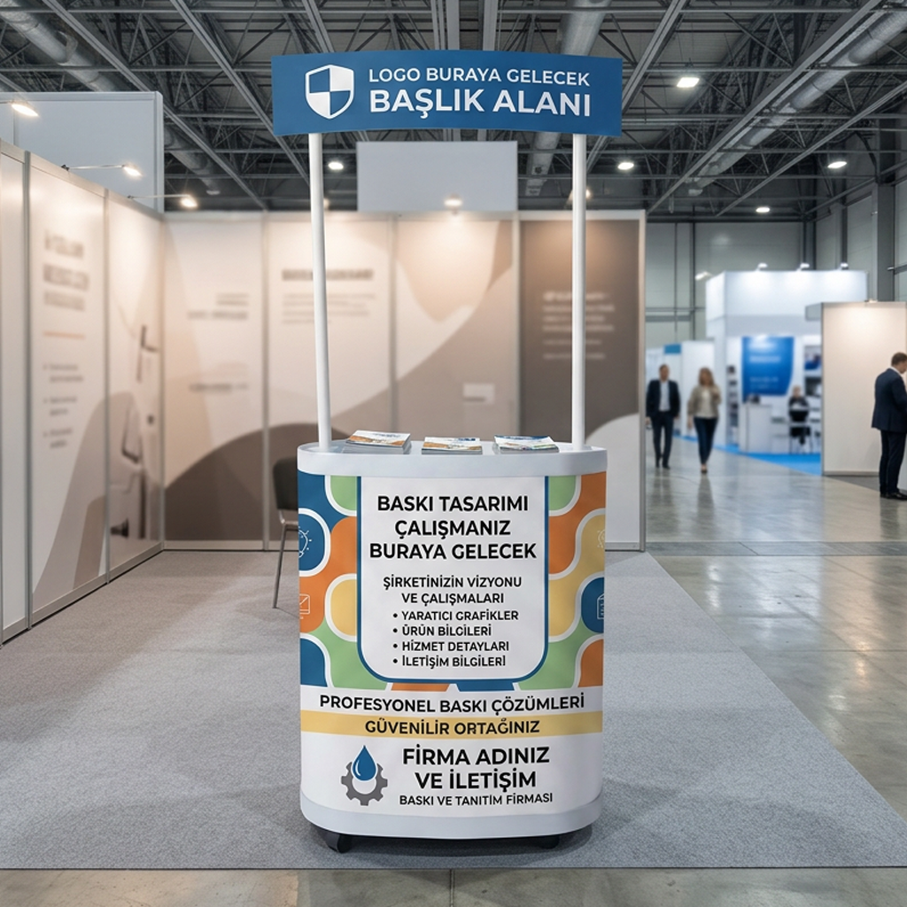 Logolu Plastik Reklam Stand