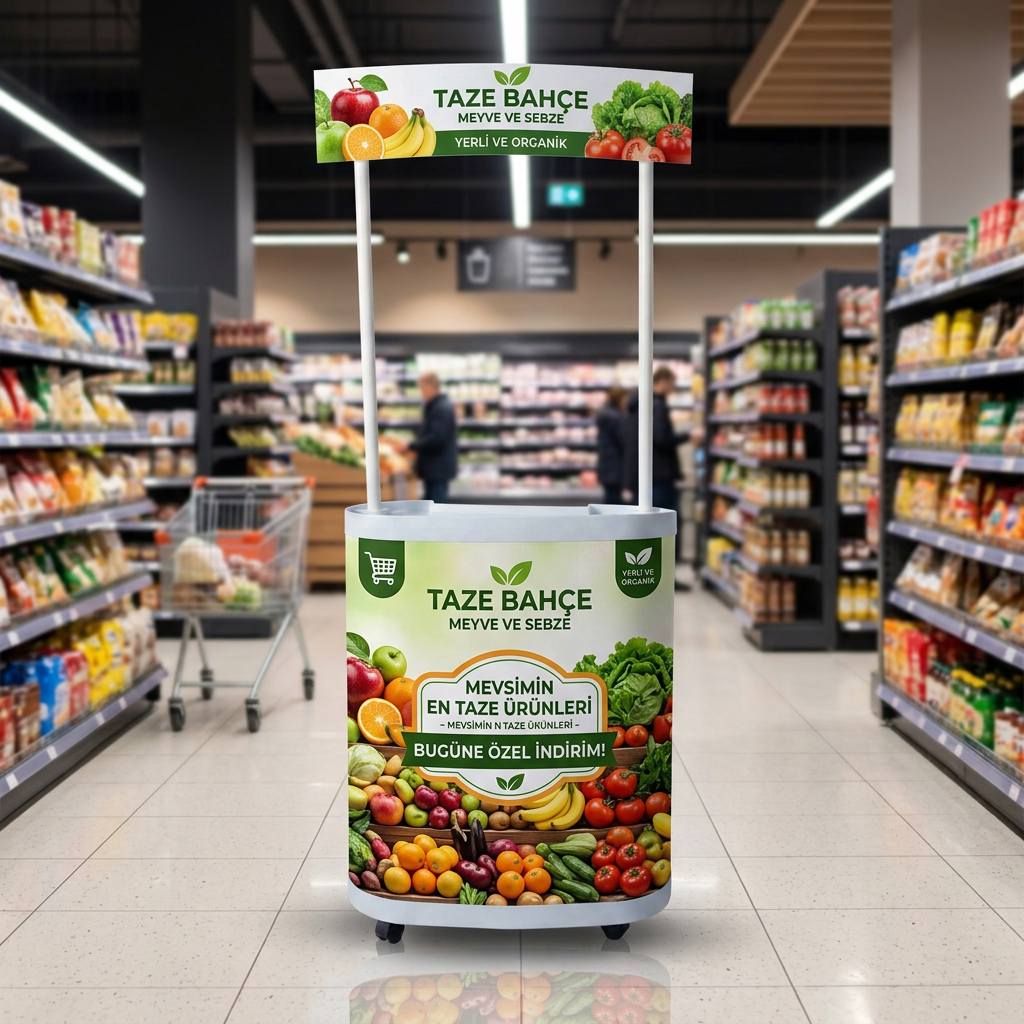 Market Plastik Reklam Stand